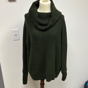 Market & Spruce Forest Green Cowl Neck Sweater